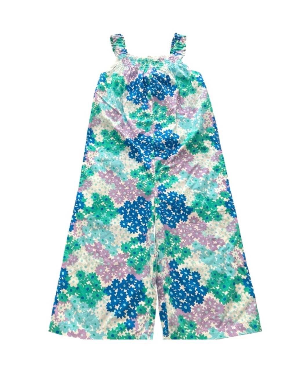 Mini Boden Floral Wide Leg Romper 
size 7-8 girls